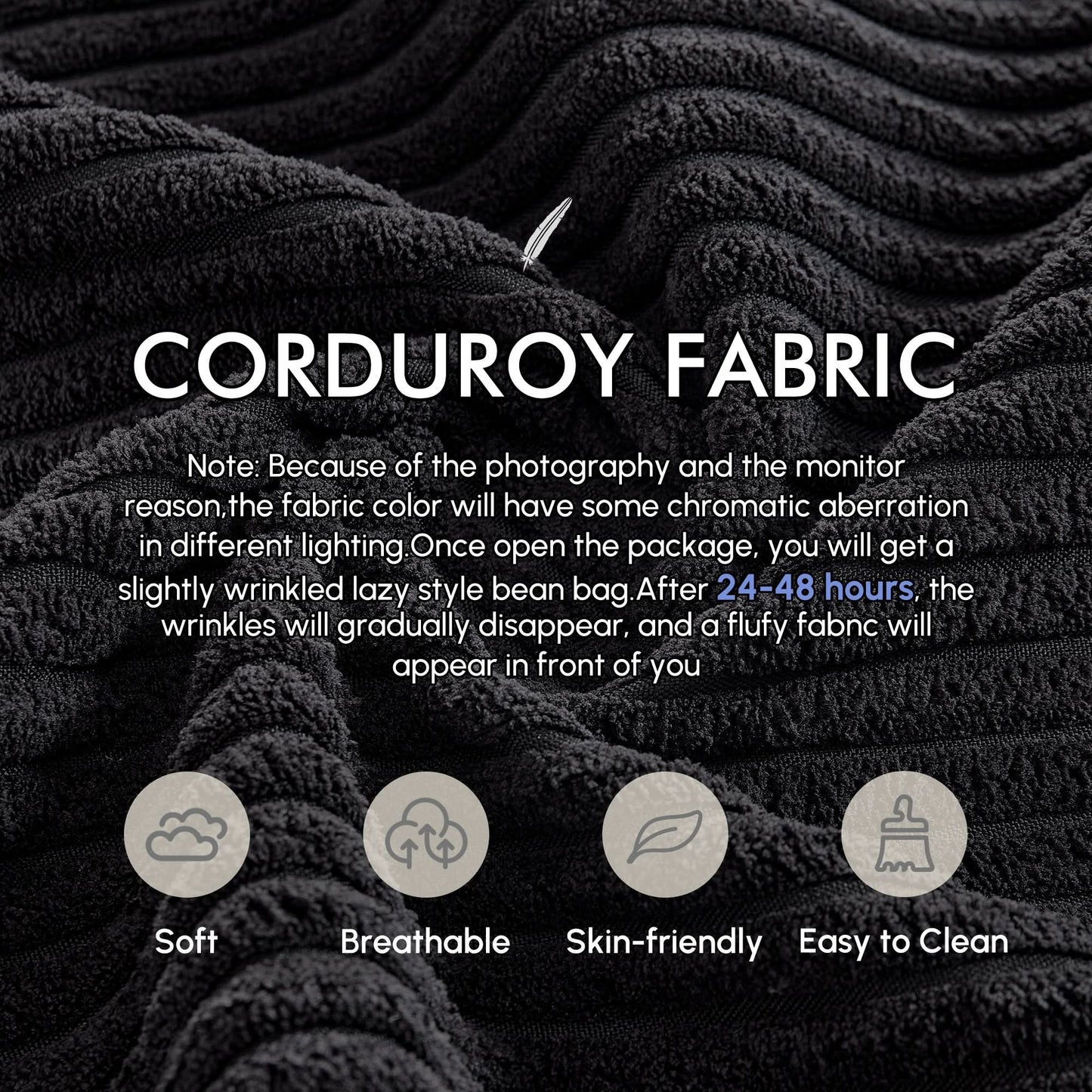 OVIOS 67'' Oversized Chaise Lounge ,Corduroy Sleeper Sofa with Cup Holders