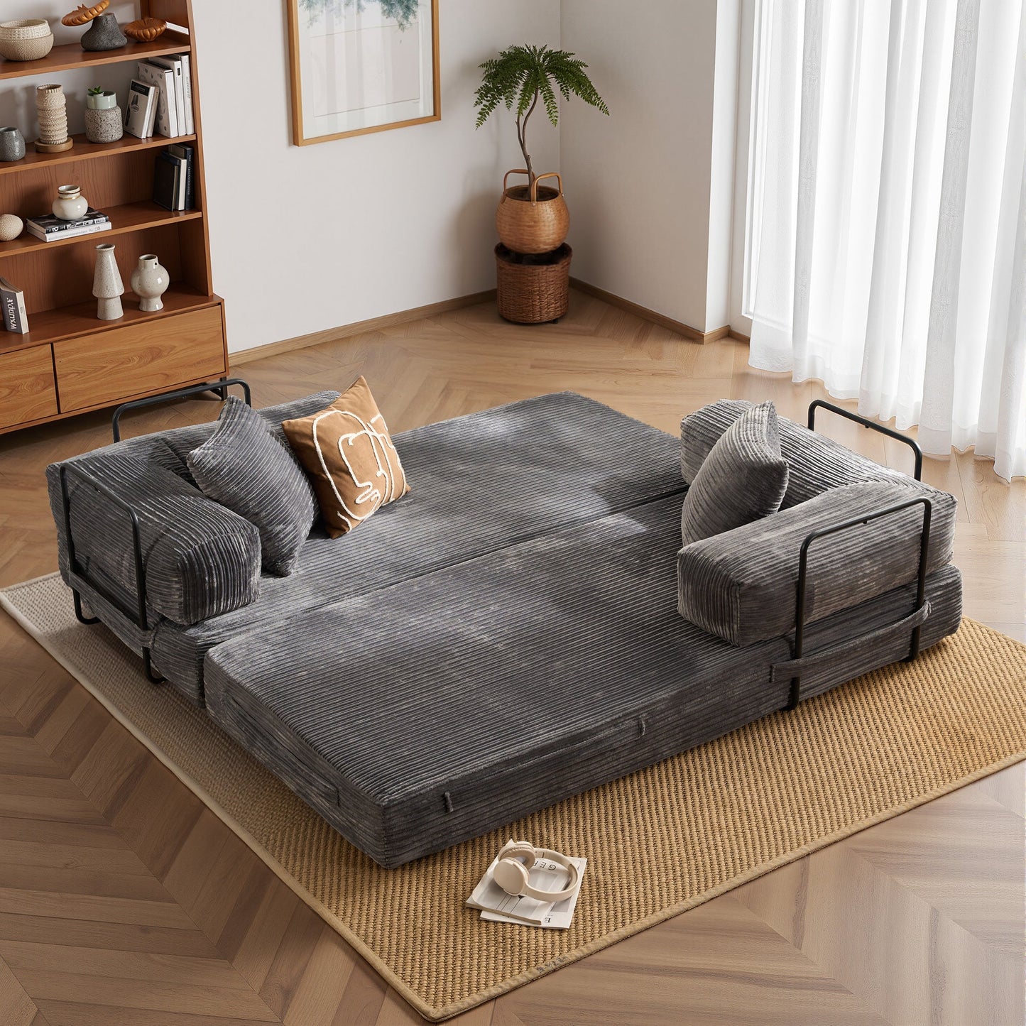 Ovios 80" Convertible Modular Sofa Bed