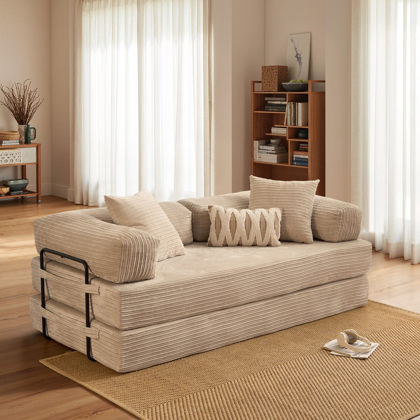 Ovios 80" Convertible Modular Sofa Bed
