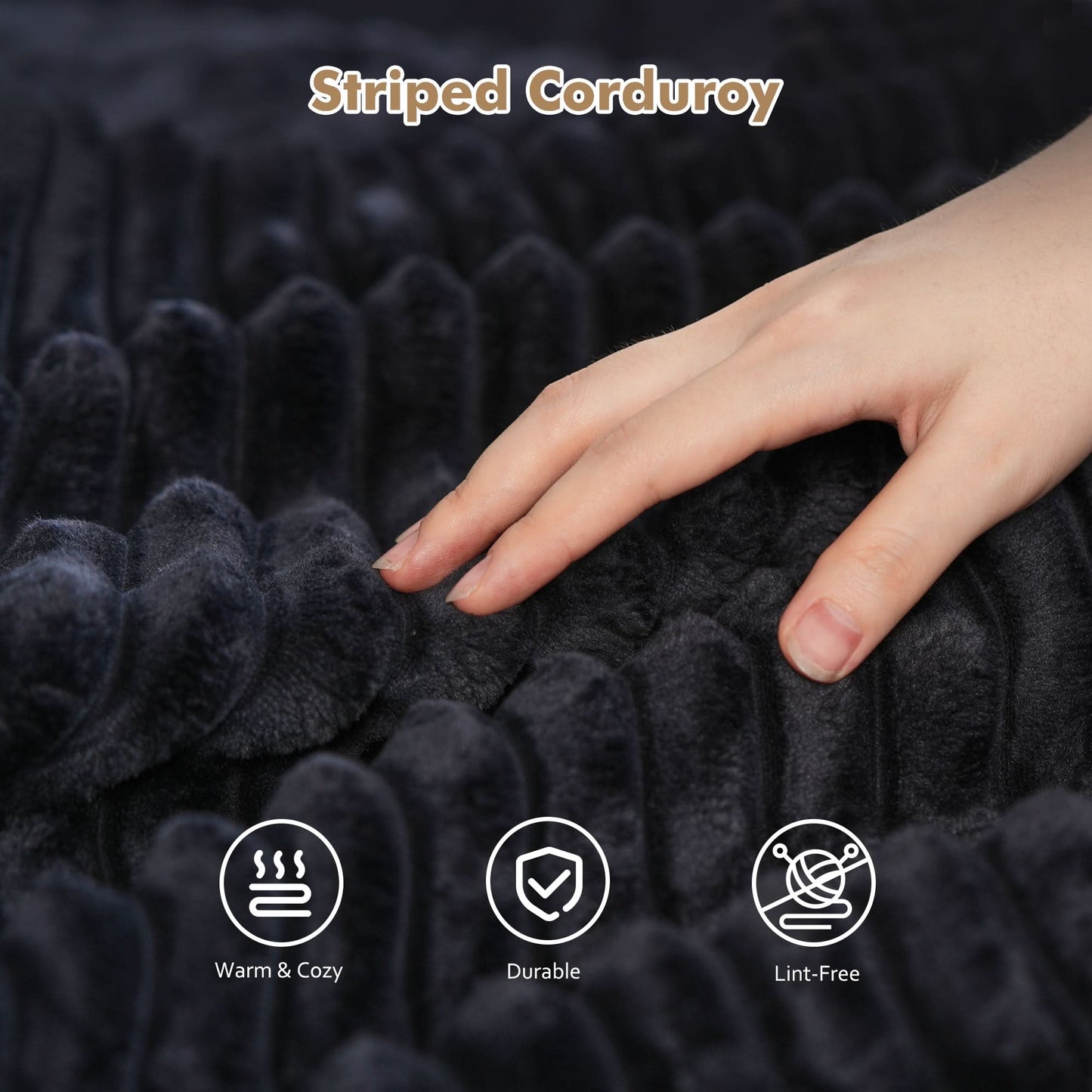 OVIOS Modular Cloud Sofa with Memory Foam & L-Shaped Chaise,Corduroy Fabric Sofa, No Assembly Required