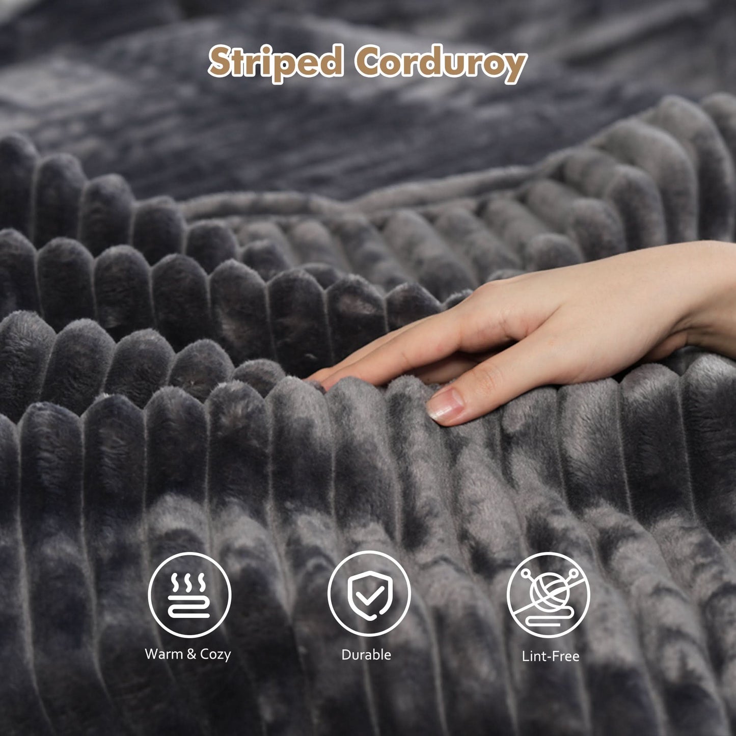 OVIOS Modular Cloud Sofa with Memory Foam, L-Shaped Chaise, Corduroy Upholstery - No Assembly Needed