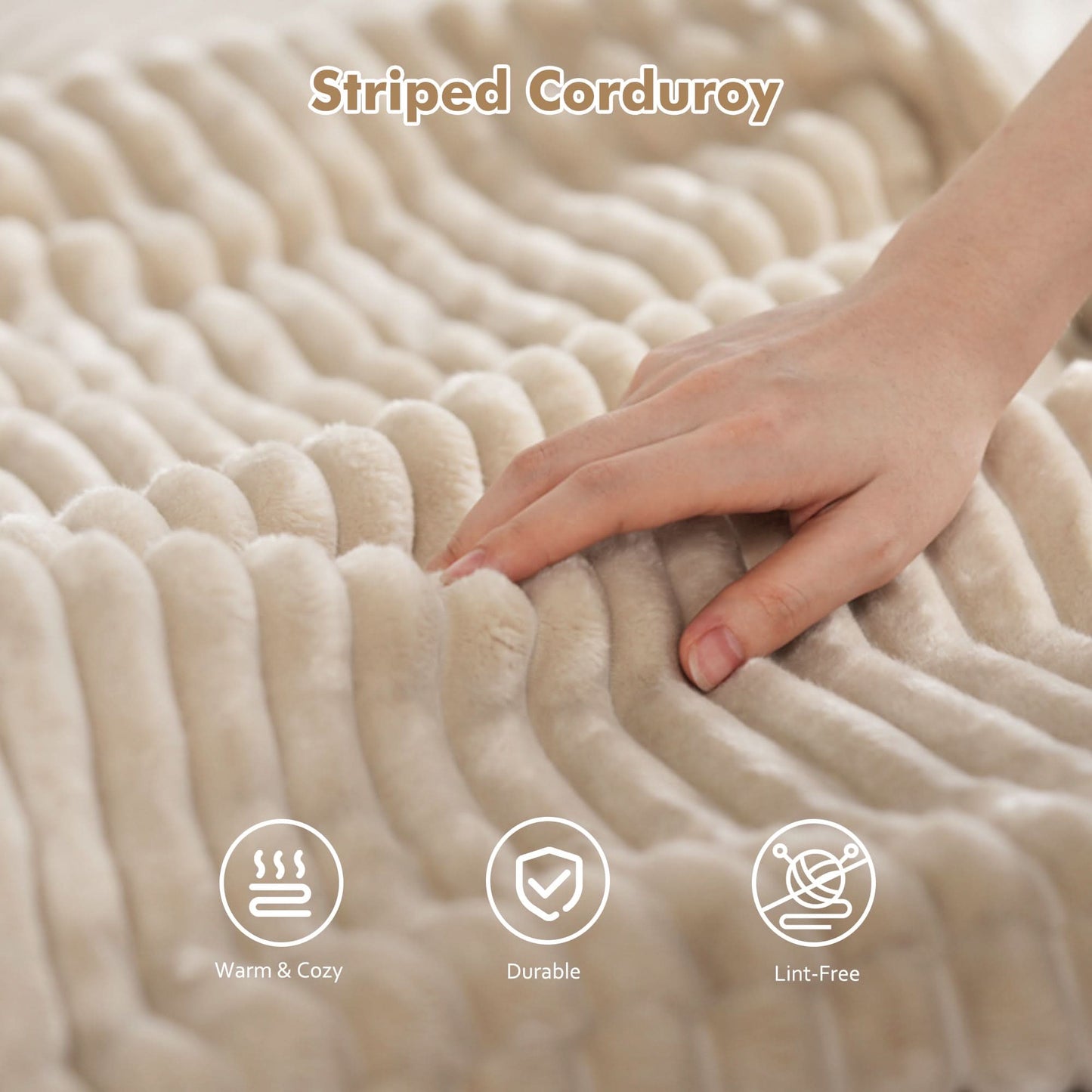 OVIOS Memory Foam Cloud Sofa: Modular L-Shape Chaise in Corduroy Fabric, No Assembly Required