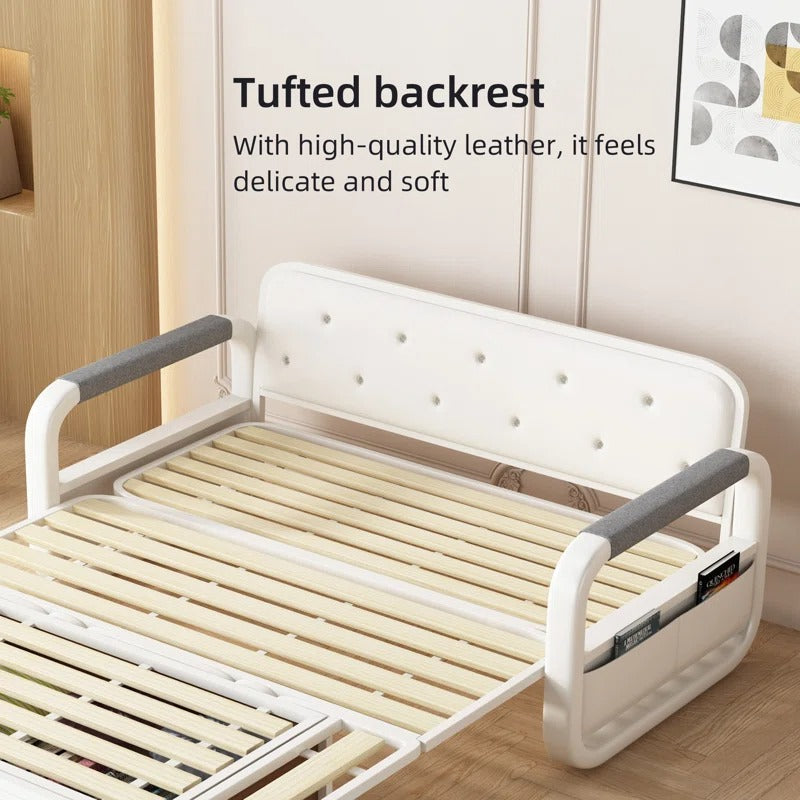 2-in-1 Multifunctional Sofa Bed w/ Adjustable Backrest & Storage